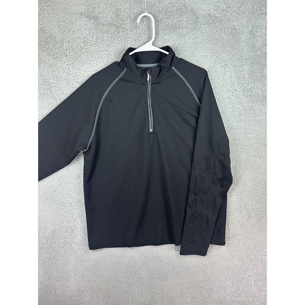 Lyle & Scott Performance Pullover Mens Large Black Quarter Zip Athletic Golf Top